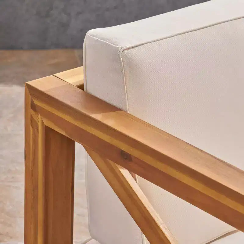 Ensemble de mobilier de jardin modulable 6 pièces en bois d'acacia Brava - Christopher Knight Home