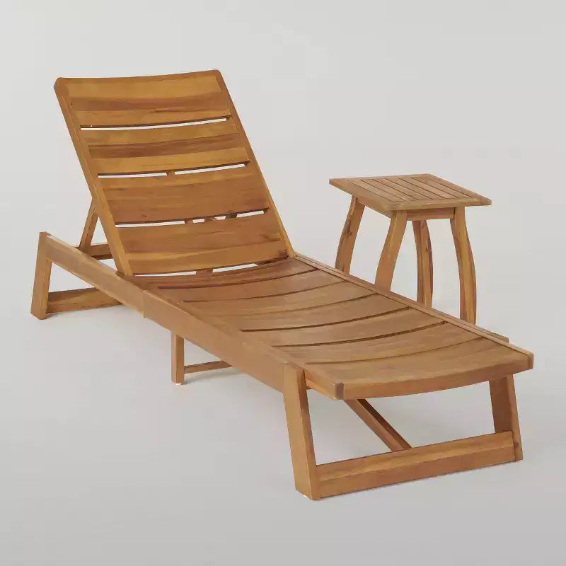 Ensemble de 2 chaises longues en bois d'acacia Mahalo - Christopher Knight Home