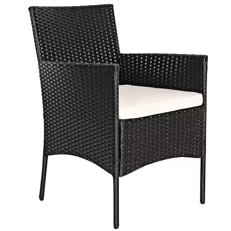 Ensemble de mobilier de jardin en rotin Costway 4 pièces avec coussins, canapé et table basse, pour jardin, turquoise/rouge/blanc/gris/marine