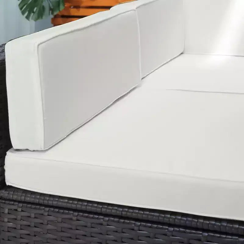 Outsunny Ensemble de Mobilier de Jardin 7 Pièces en Résine Tressée Moderne, Idéal pour Terrasse, Balcon et Jardin