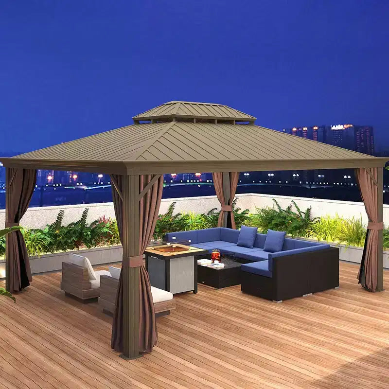 Outsunny Ensemble de Mobilier de Jardin 7 Pièces en Résine Tressée Moderne, Idéal pour Terrasse, Balcon et Jardin