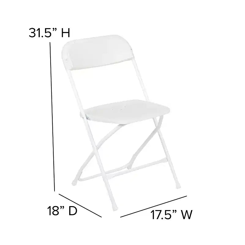 Ensemble Tente et Meubles Pliants Flash Furniture pour Événements - Tente Barnum Pliante 3x3m, Table Pliante 1,80m, Lot de 4 Chaises Pliantes