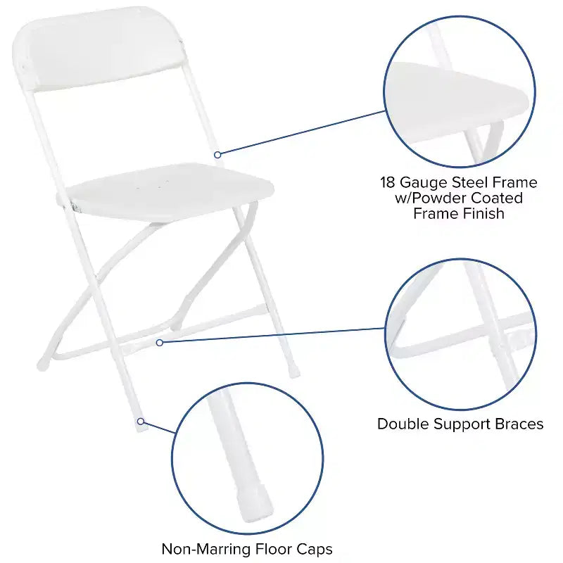 Ensemble tente de réception/événement portable Flash Furniture – Tente pop-up de 2,4 x 2,4 m, table pliante en deux de 1,8 m, lot de 4 chaises pliantes