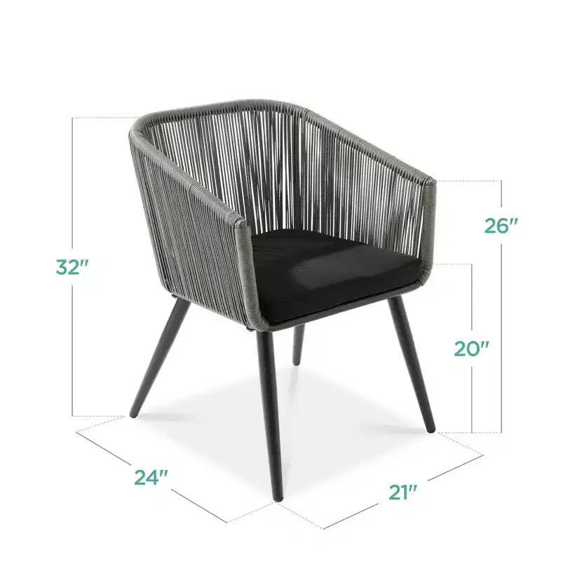 Lot de 2 chaises de salle à manger d'extérieur Best Choice Products, en osier tressé, capacité de 113 kg