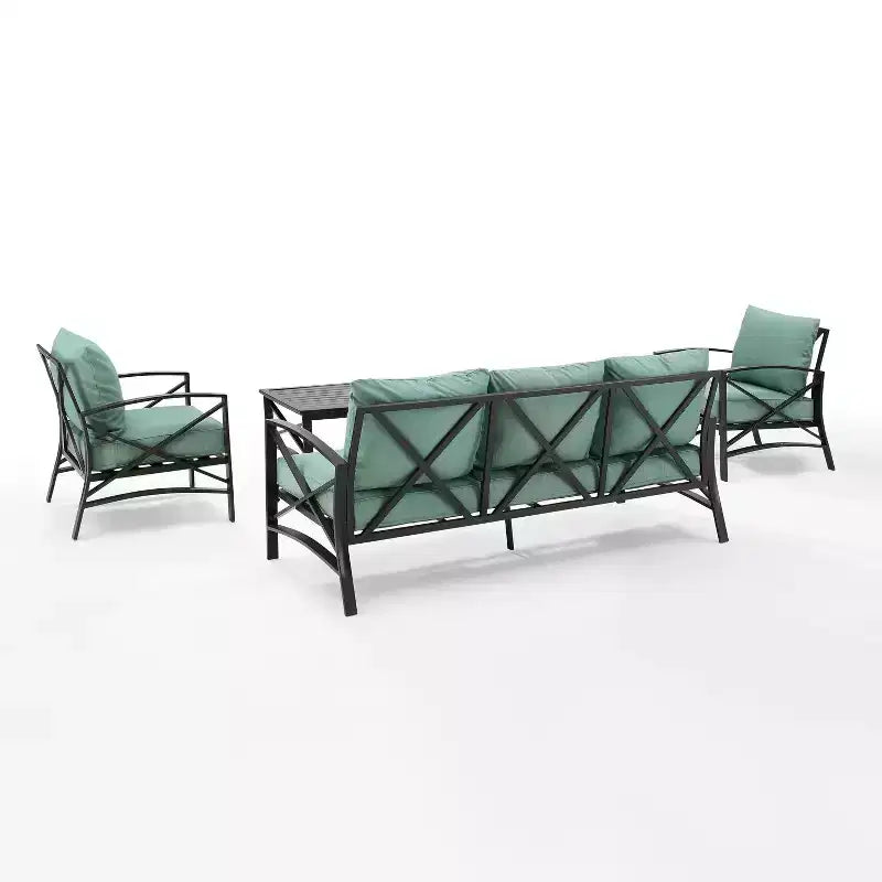 Ensemble de canapé d'extérieur 4 pièces Kaplan Crosley