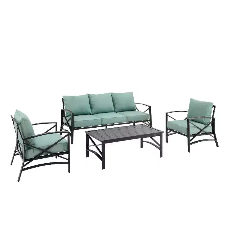 Ensemble de canapé d'extérieur 4 pièces Kaplan Crosley