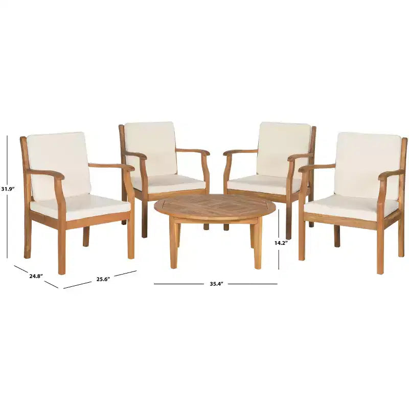Anaheim, salon de café 5 pièces pour patio – Intérieur/Extérieur – PAT6718 – Safavieh