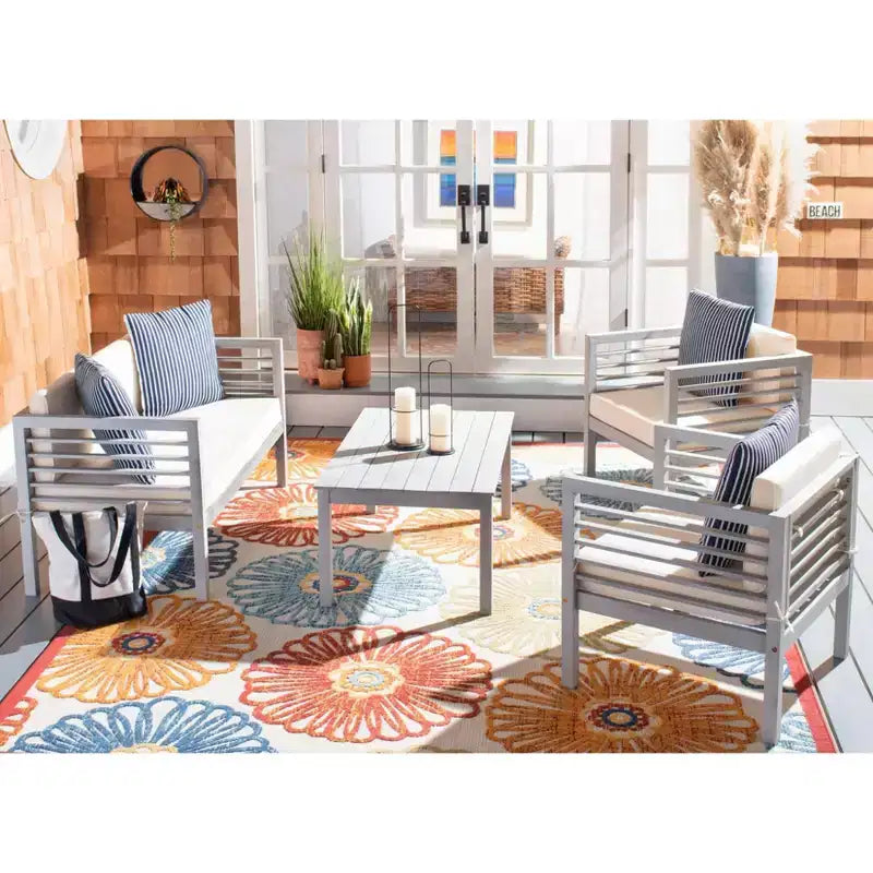 Alda Ensemble Patio 4 pièces - Intérieur/Extérieur - PAT7033 - Safavieh