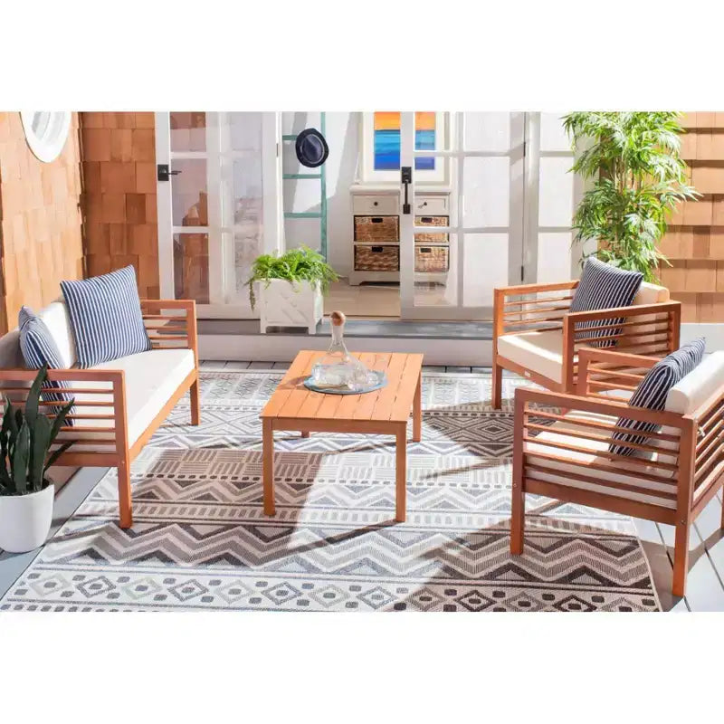 Alda Ensemble Patio 4 pièces - Intérieur/Extérieur - PAT7033 - Safavieh