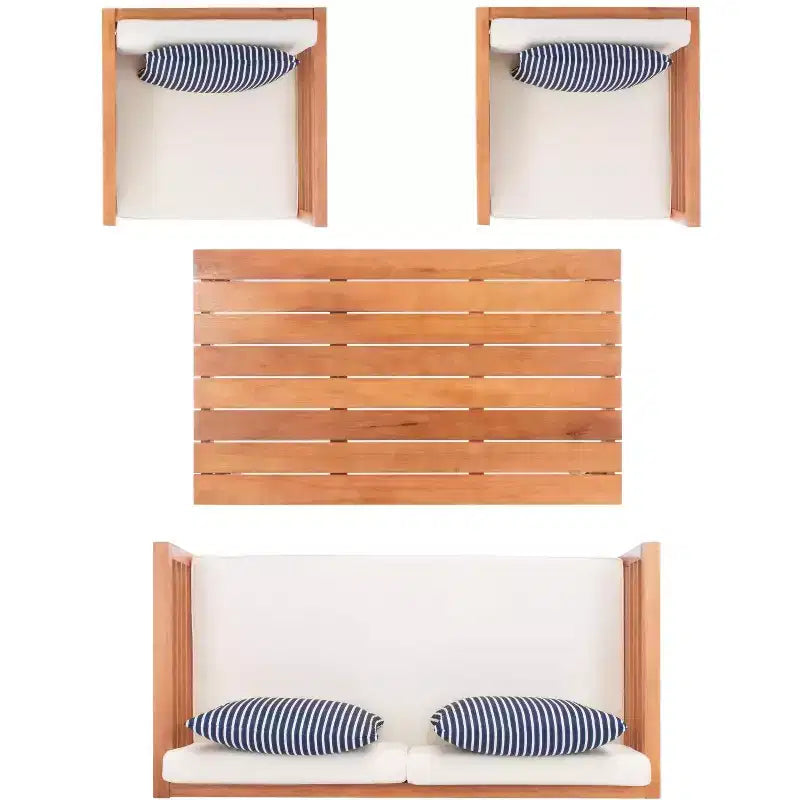 Alda Ensemble Patio 4 pièces - Intérieur/Extérieur - PAT7033 - Safavieh