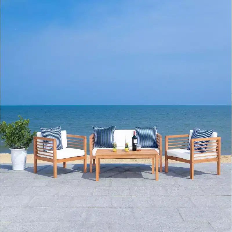 Alda Ensemble Patio 4 pièces - Intérieur/Extérieur - PAT7033 - Safavieh