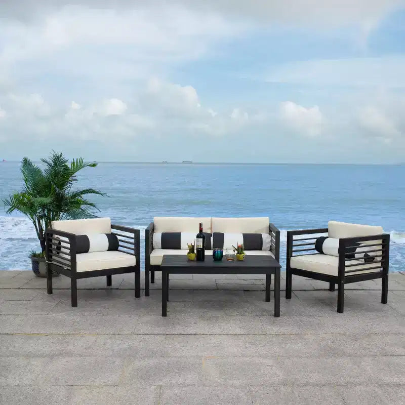 Alda Ensemble Patio 4 pièces - Intérieur/Extérieur - PAT7033 - Safavieh