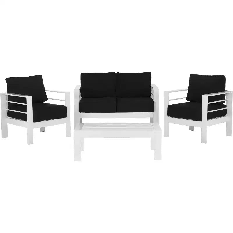 Ensemble de salon Nason 4 pièces – Intérieur/extérieur – PAT2516 – Safavieh