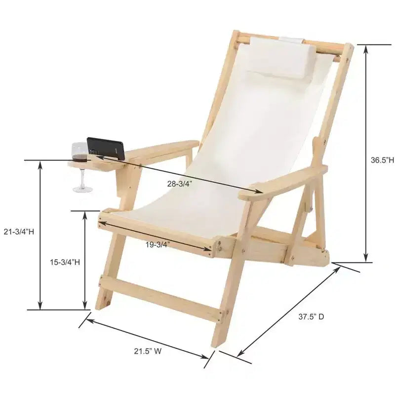 Chaises de camping pliantes Jiallo Romantic Collection avec porte-gobelet et porte-verre à vin et table d'appoint