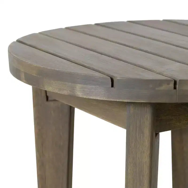 GDFStudio Ocilla Ensemble conversation 3 pièces en bois d'acacia et corde tressée, noir/gris