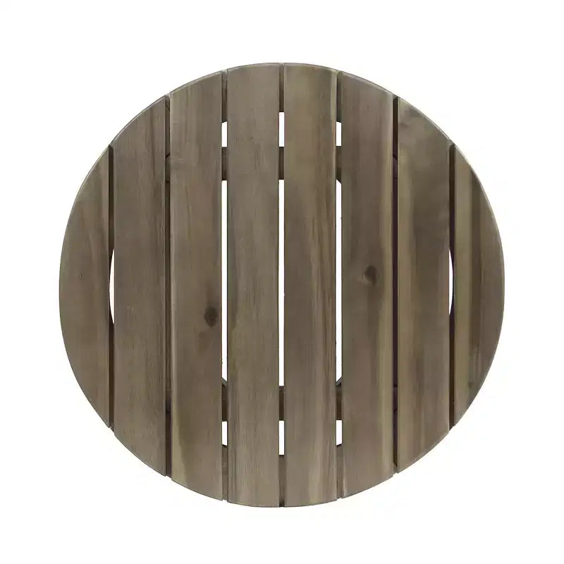 GDFStudio Ocilla Ensemble conversation 3 pièces en bois d'acacia et corde tressée, noir/gris