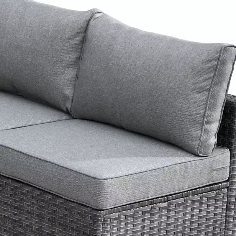 Ovios Venice, ensemble de 10 meubles de patio extérieurs en osier, canapé sectionnel de conversation avec fauteuil pivotant et coussins