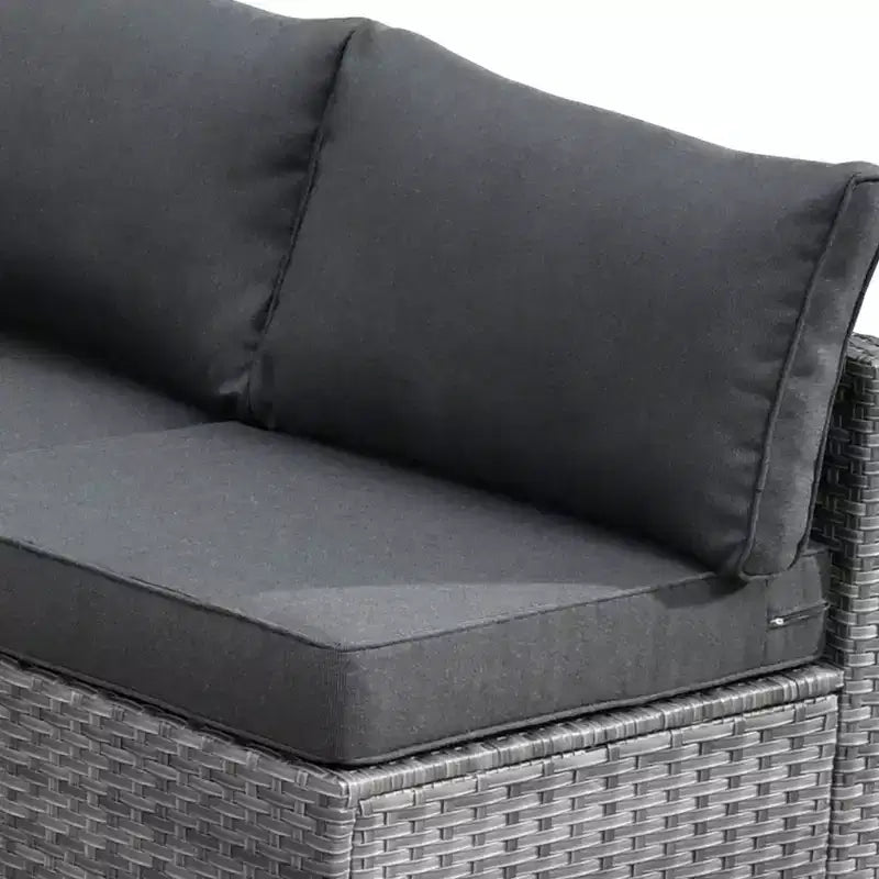 Ovios Venice, ensemble de 10 meubles de patio extérieurs en osier, canapé sectionnel de conversation avec fauteuil pivotant et coussins