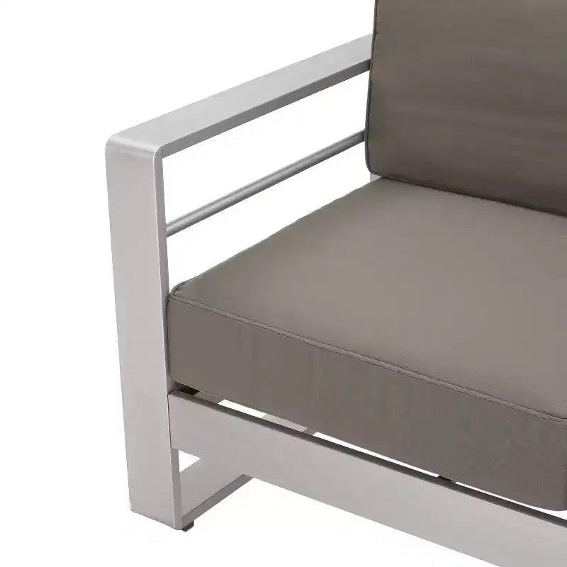 Ensemble de mobilier d'extérieur Cape Coral 5 pièces en aluminium et MGO avec table brasero - Christopher Knight Home