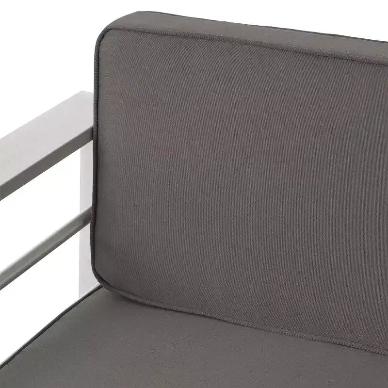 Ensemble de mobilier d'extérieur Cape Coral 5 pièces en aluminium et MGO avec table brasero - Christopher Knight Home